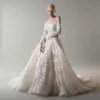 Off-The-Shoulder Lace Bridal Gown