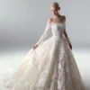 Off-The-Shoulder Lace Bridal Gown