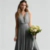 New Halter V-Neck Chiffon Bridesmaid Dress - Maxi Ball Gown