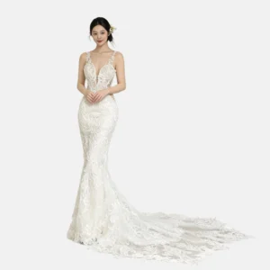 New French Lace Mermaid Wedding Dress