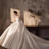 Elegant Strapless Satin Wedding Gown | Timeless Bridal Look