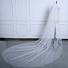 Two-Tier Plain Cathedral Wedding Veil with Blusher