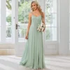 Long Chiffon Evening Dress - Pink Bridesmaid Dress