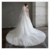 Sweetheart Beaded Ball Gown Wedding Dress with Tulle Train