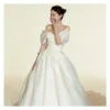 Off-the-Shoulder Organza Ball Gown Wedding Dress
