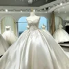 Opulent Sweetheart Beaded Satin Bridal Gown