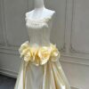 Champagne Dropped Waist Bridal Gown