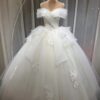 Off-the-Shoulder Tulle Ball Gown Wedding Dress