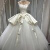 Luxury Satin and Tulle Ball Gown Wedding Dress