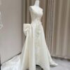 Vintage Satin Wedding Dress - Beaded Corset Gown