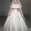 Luxury Clean Satin Ball Gown - Classic Elegance Wedding Dress