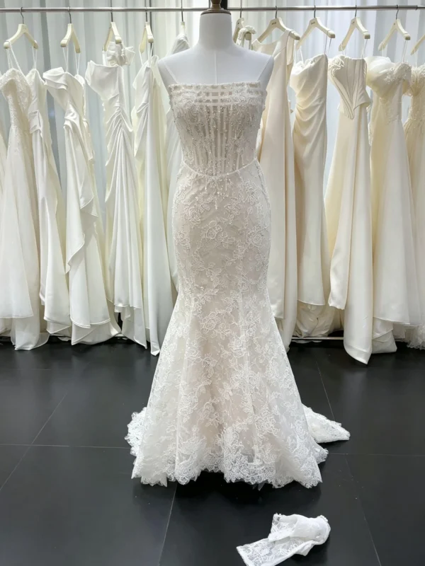 Luxury Sparkly Lace Mermaid Wedding Dress