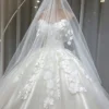 Luxury 3D Floral Appliqué Wedding Dress