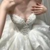Sweetheart Corset Lace Applique Tulle Ball Gown