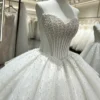 Sweetheart Sparkly Lace Wedding Dress with Corset
