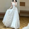 Luxury Illusion Lace Trumpet Wedding Dress
