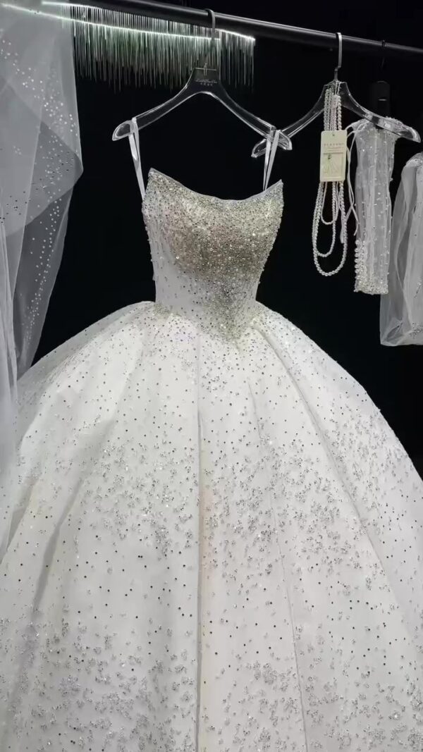 Luxury Sparkly Crystal Ball Gown - Beaded Wedding Dress