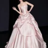 Pink Shimmer Satin Sweet 16 Corset Ball Gown