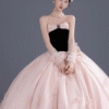 Sweet 16 Dress Black Bodice Pink Floral Ball Gown Elegant Off Shoulder Birthday Quince Dress