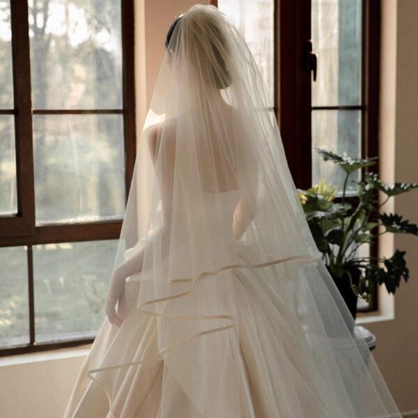Ivory Strapless Asymmetric Draped Satin Ball Gown Wedding Dress