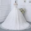 Off Shoulder Fringe Tassel Sweetheart All Over Sequin Glitter Tulle Ball Gown Wedding Dress Ivory Sparkly Bridal Gown With Chapel Train