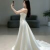 2-in-1 Satin Overskirt Wedding Dress