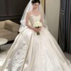 Strapless Satin Ball Gown