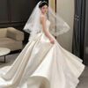 Strapless Satin Ball Gown