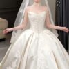 Strapless Satin Ball Gown