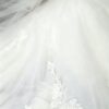 Strapless Draped Tulle Lace Ball Gown