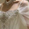 Off-Shoulder Shimmering Tulle Wedding Dress