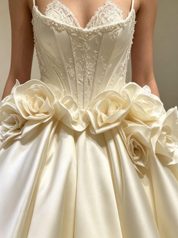 Lace Corset Satin Wedding Dress