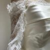 Minimalist Satin Ball Gown with Lace Sleeves