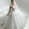 Strapless Sparkly Glitter Tulle Ball Gown