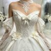 Detached Sleeve Lace Wedding Dress