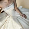 Draped Satin Wedding Dress