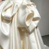 Beaded Off-the-Shoulder Satin Wedding Dress