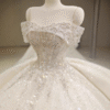 Sparkly Glitter Tulle Off-Shoulder Ball Gown