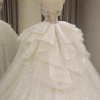 Sparkly Glitter Tulle Off-Shoulder Ball Gown