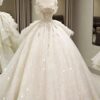 Sparkly Glitter Tulle Off-Shoulder Ball Gown